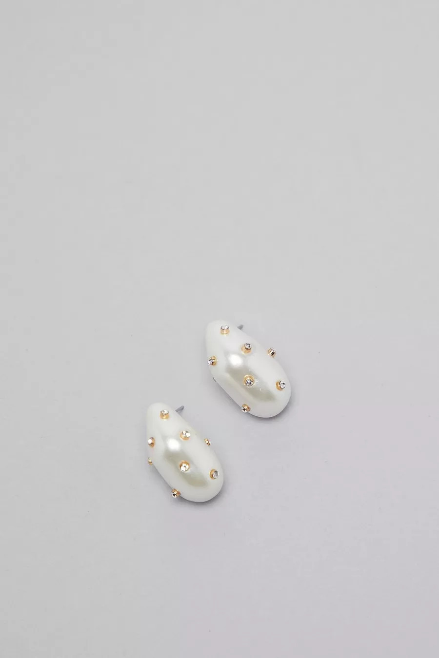 Diamante Pearl Tear Drop Earrings | Nasty Gal US