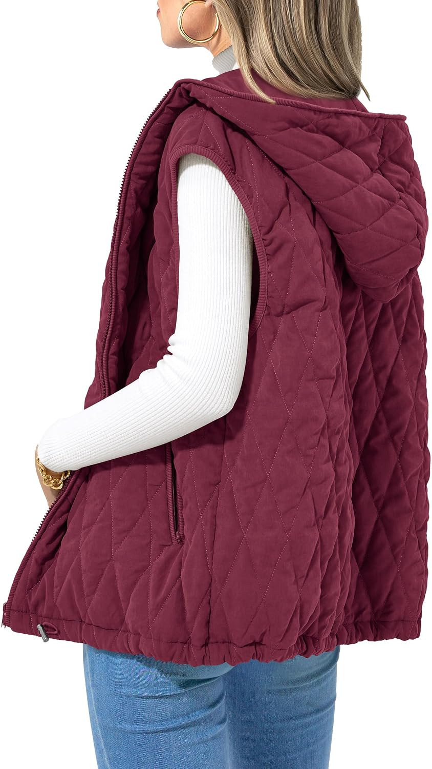 PRETTYGARDEN Women's Fall Fashion Vest Zip Up Jacket | Amazon (US)