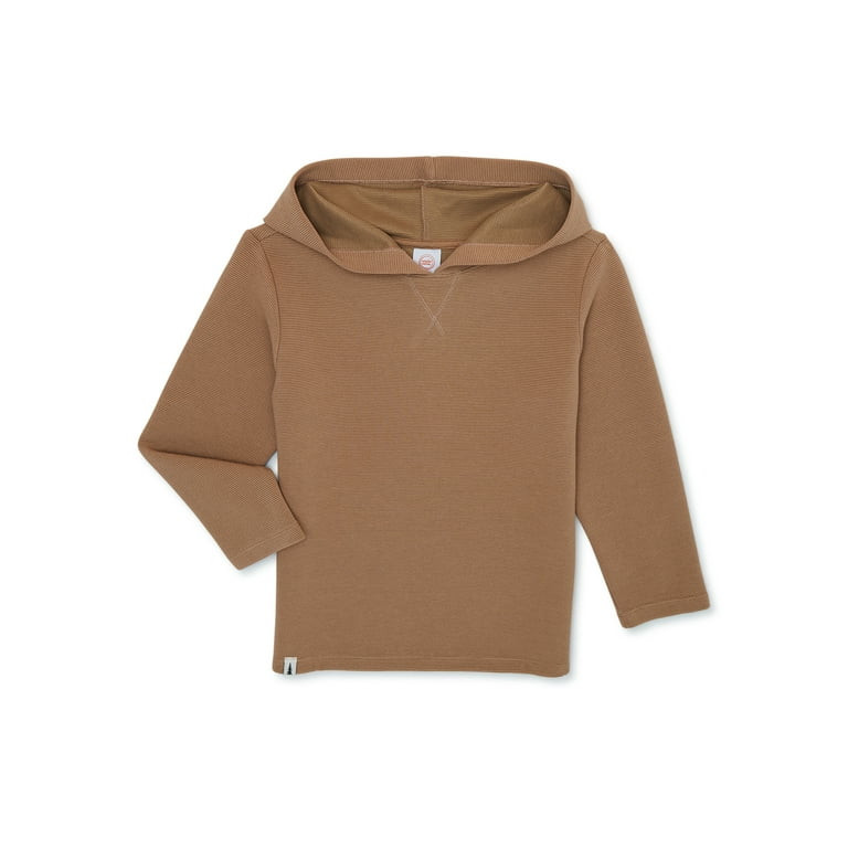 Wonder Nation Boys Long Sleeve Textured Hoodie, Sizes 4-18 & Husky - Walmart.com | Walmart (US)