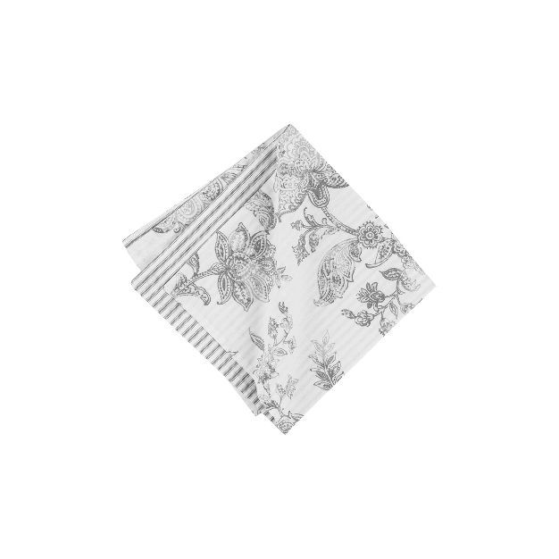 C&F Home Miriam Slate Reversible Gray Damask Napkin Set of 6 | Target