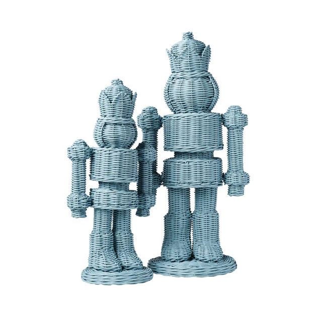 Wicker Nutcracker - Blue | Cailini Coastal