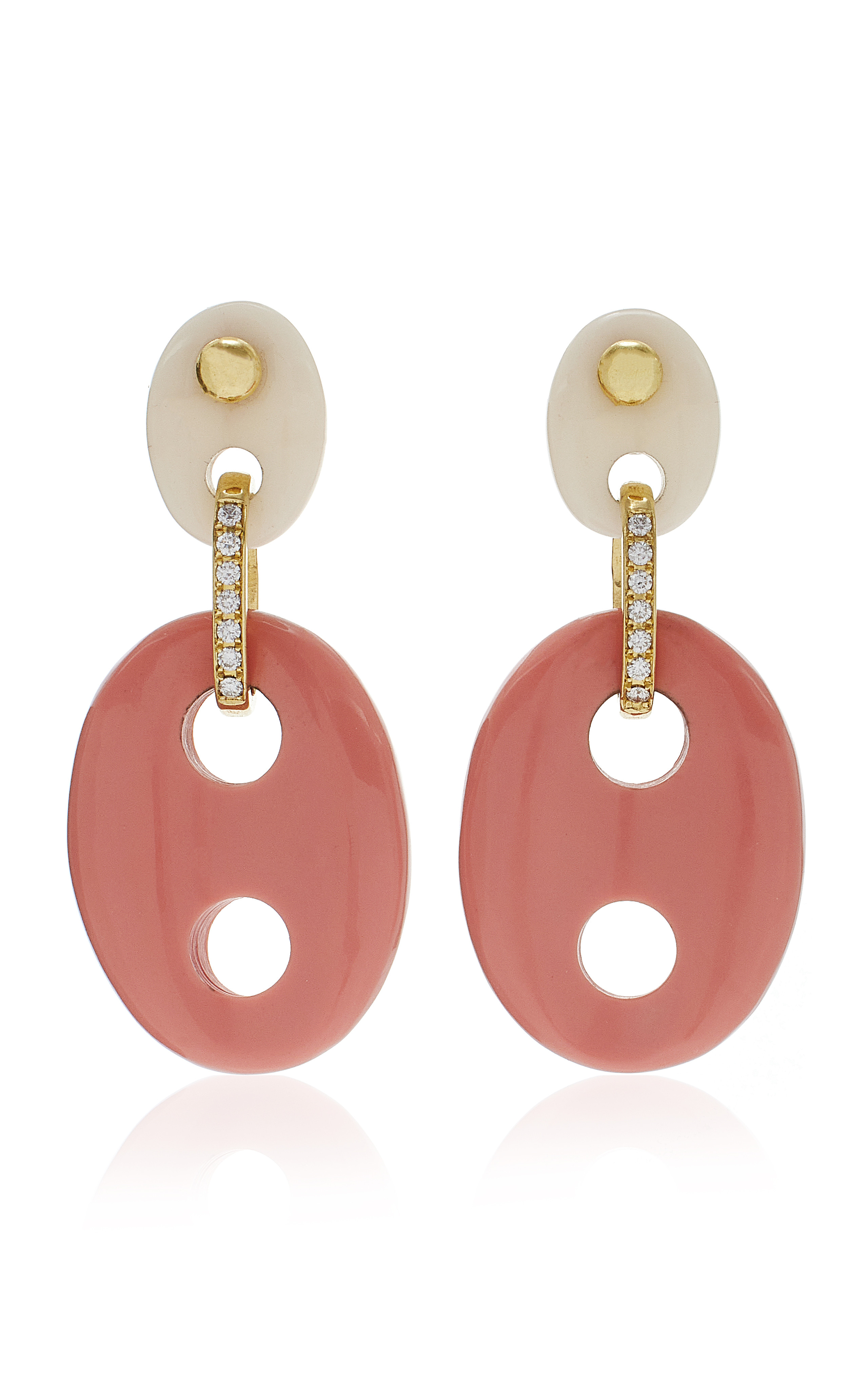 18K Gold Multi-Stone Mariner Link Earrings | Moda Operandi (Global)