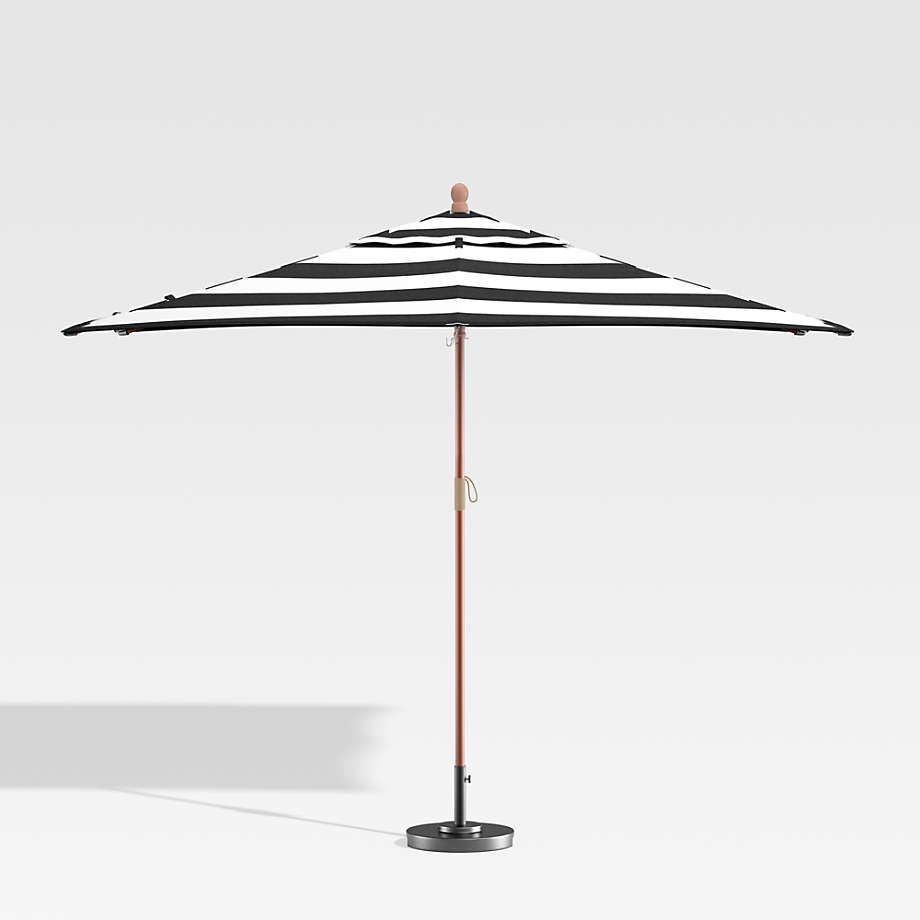 Rectangular Sunbrella Sapphire Outdoor Patio Umbrella with Black Frame + Reviews | Crate & Barrel | Crate & Barrel