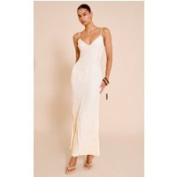 Natural Textured Beaded Detail Strappy Maxi Dress | PrettyLittleThing US