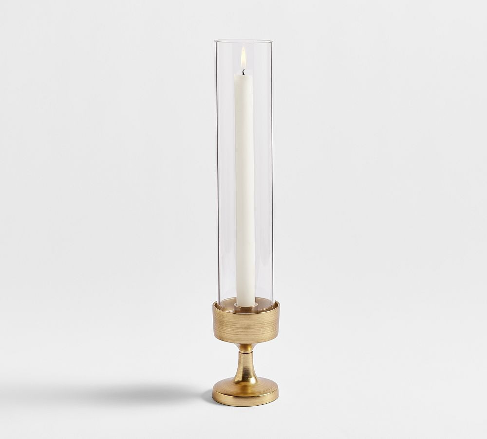Monique Lhuillier Salerno Hurricane Taper Candleholder | Pottery Barn (US)