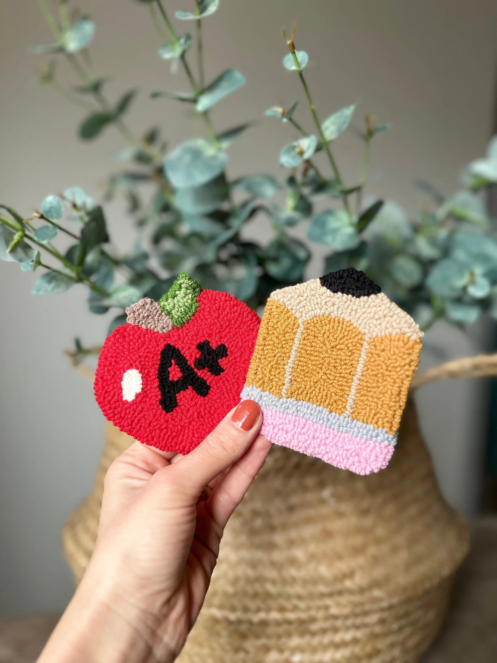 Teacher Appreciation Week Coaster, Punch Needle Coaster, Tufted Rug, Teacher Appreciation Gifts, ... | Etsy (US)