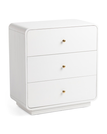 Rounded 3 Drawer Side Table | TJ Maxx