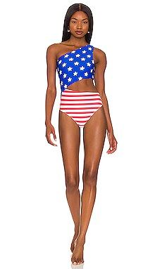 BEACH RIOT Celine One Piece in Stars & Stripes from Revolve.com | Revolve Clothing (Global)