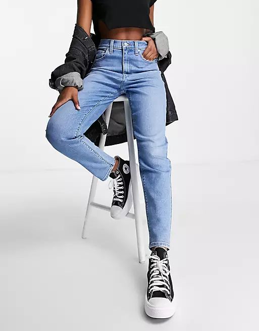 Levi's high waisted mom jean in mid wash | ASOS (Global)