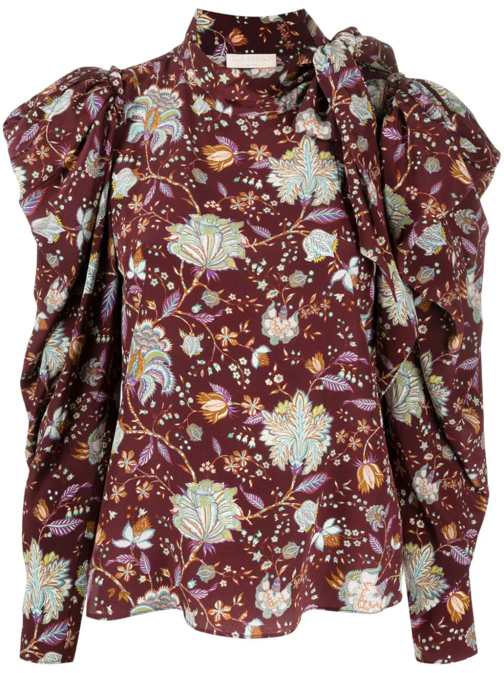 Ulla Johnson floral-pattern silk blouse - Red | Farfetch Global