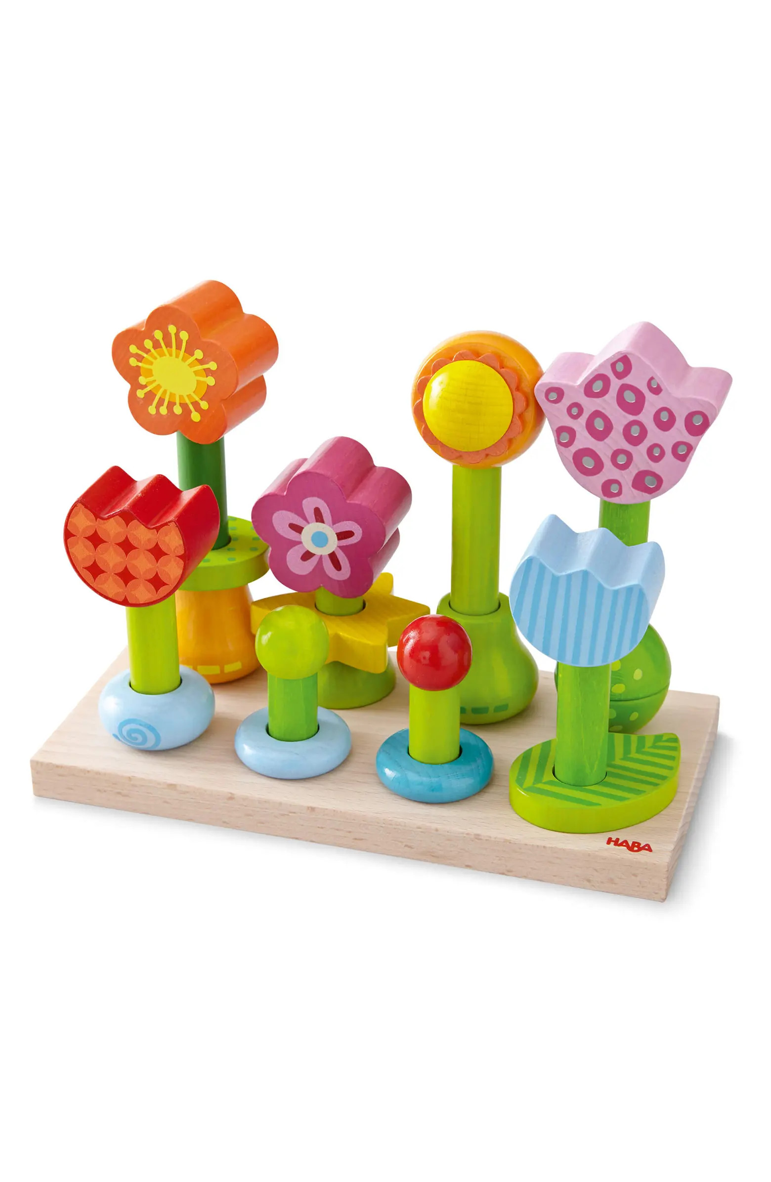 Flower Garden Wooden Sorting & Shape Sorter Game Montessori Toys for 2 Year Old, Fine Motor Stack... | Nordstrom