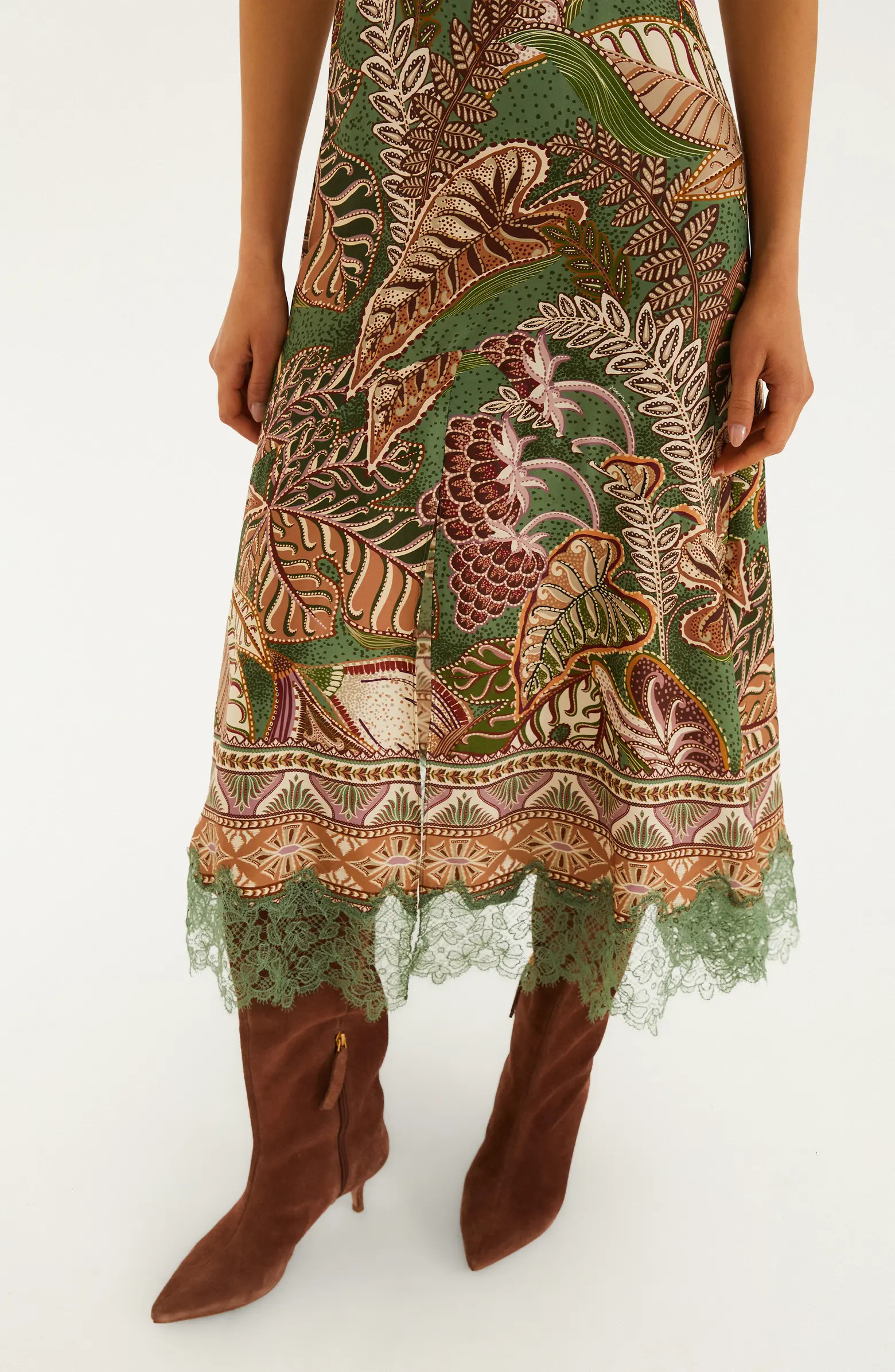 Dotted Foliage Midi Dress | Nordstrom