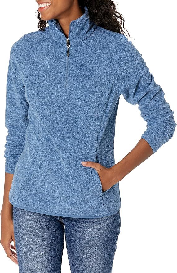 Amazon Essentials Women's Classic Fit Long-Sleeve Quarter-Zip Polar Fleece Pullover Jacket | Amazon (US)