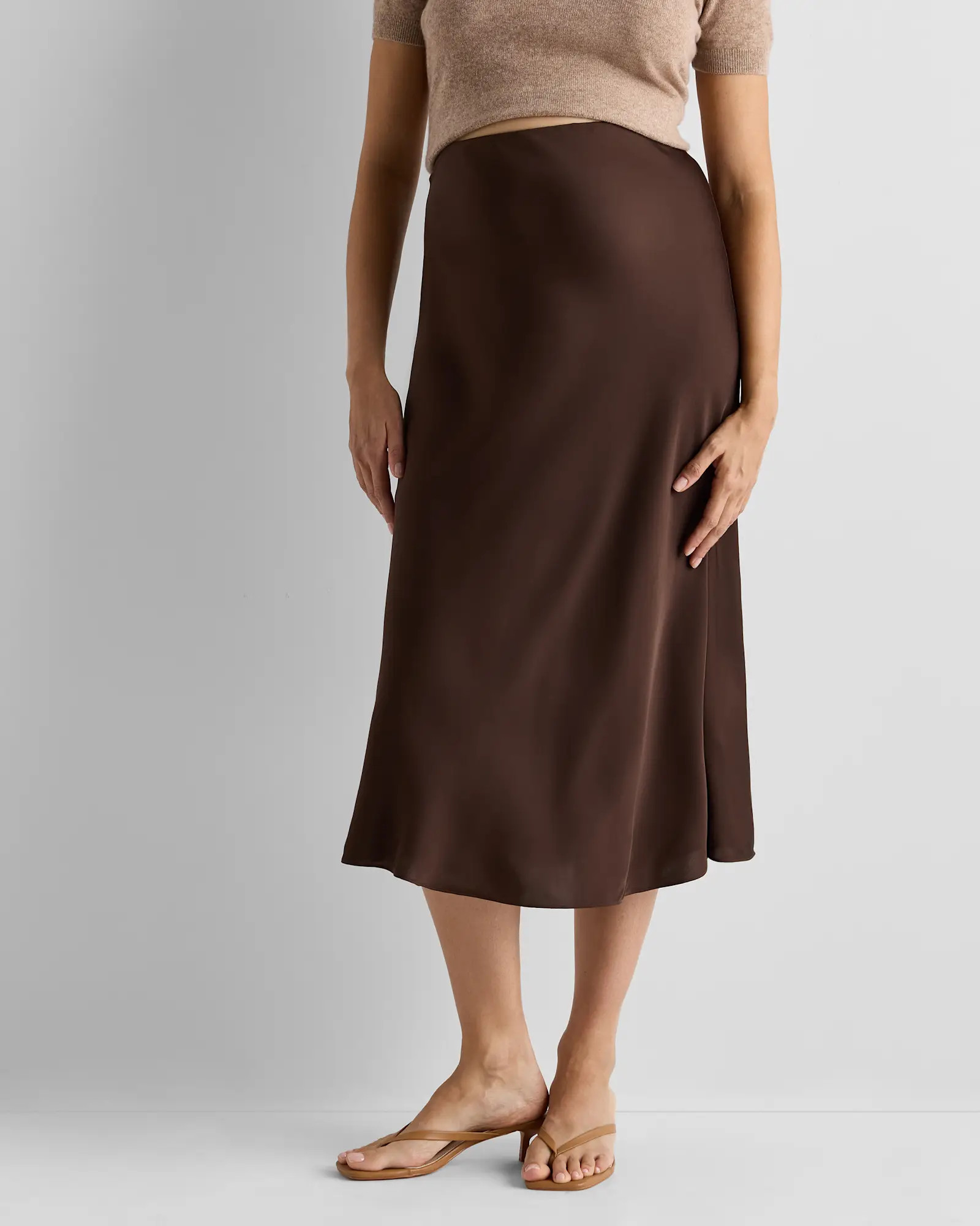 Washable Stretch Silk Maternity Skirt | Quince