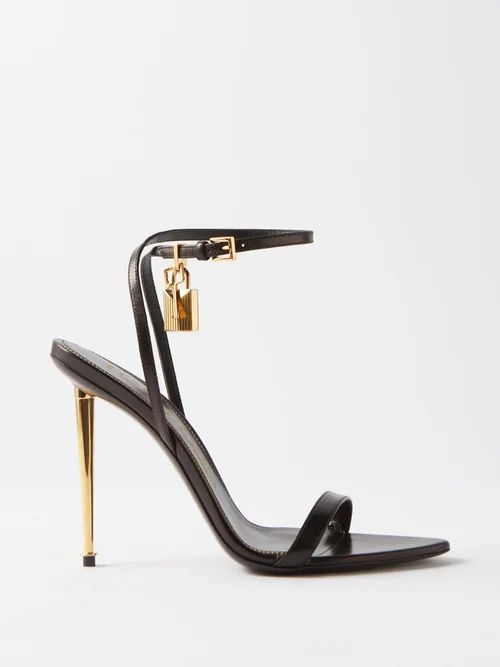 Tom Ford - Naked Smooth-leather Heeled Sandals - Womens - Black | Matches (US)