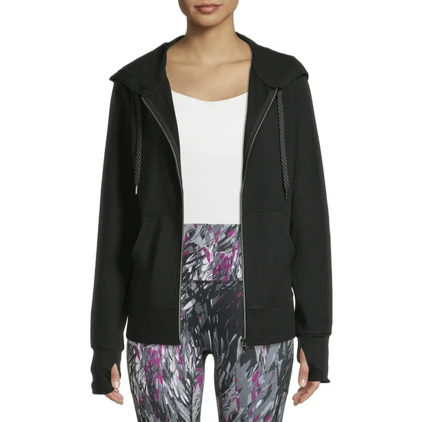 Athletic Works Women's Active Super Soft Lightweight Zip Up Hoodie Sweatshirt - Walmart.com | Walmart (US)