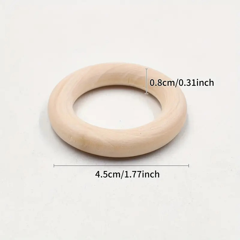 Wooden Ring Shape Beads Log Color Wood Rings Wooden Rings - Temu | Temu Affiliate Program