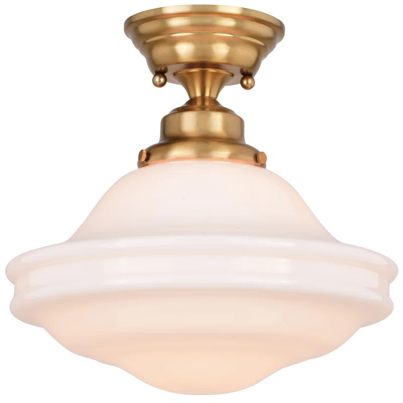 Mandy Glass Semi Flush Mount | Wayfair North America