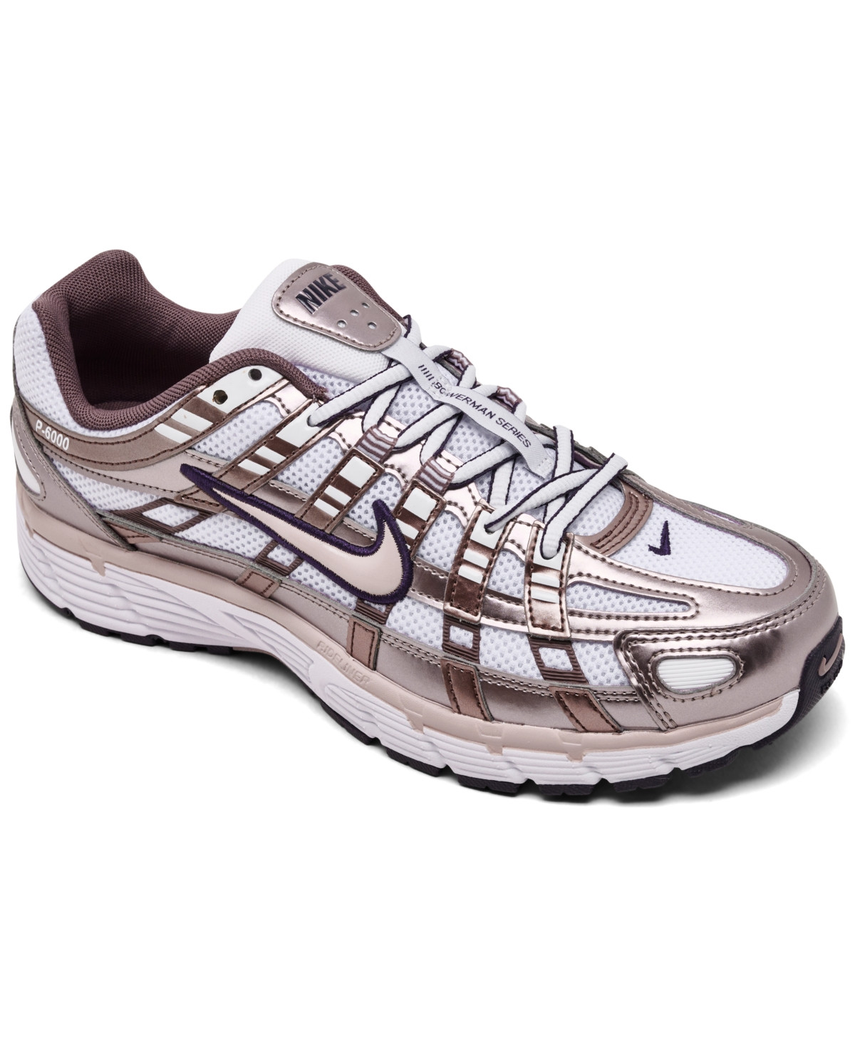 Nike Women's P-6000 Casual Sneakers from Finish Line - White, Purple | Macy's