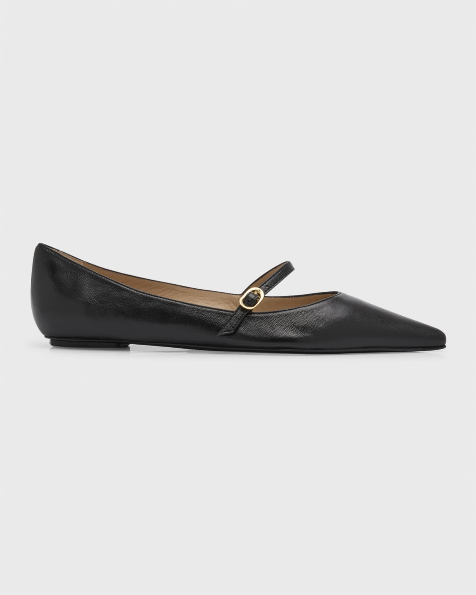 Emilia Leather Mary Jane Ballerina Flats | Neiman Marcus