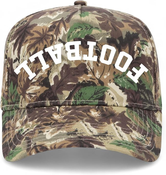 Football Upside Down Reversed Vintage Trucker Hat | Premium Snapback Baseball Hat for Men & Women | Amazon (US)