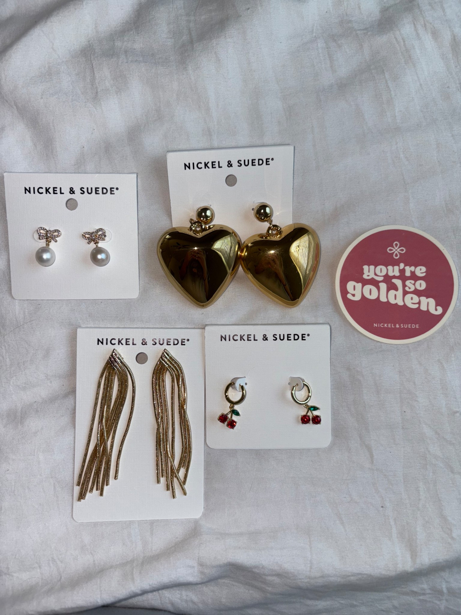 the most adorable pieces from Nickel and Suede!!! 💛🍒🩷 #ad #hashtag @nickelandsuede