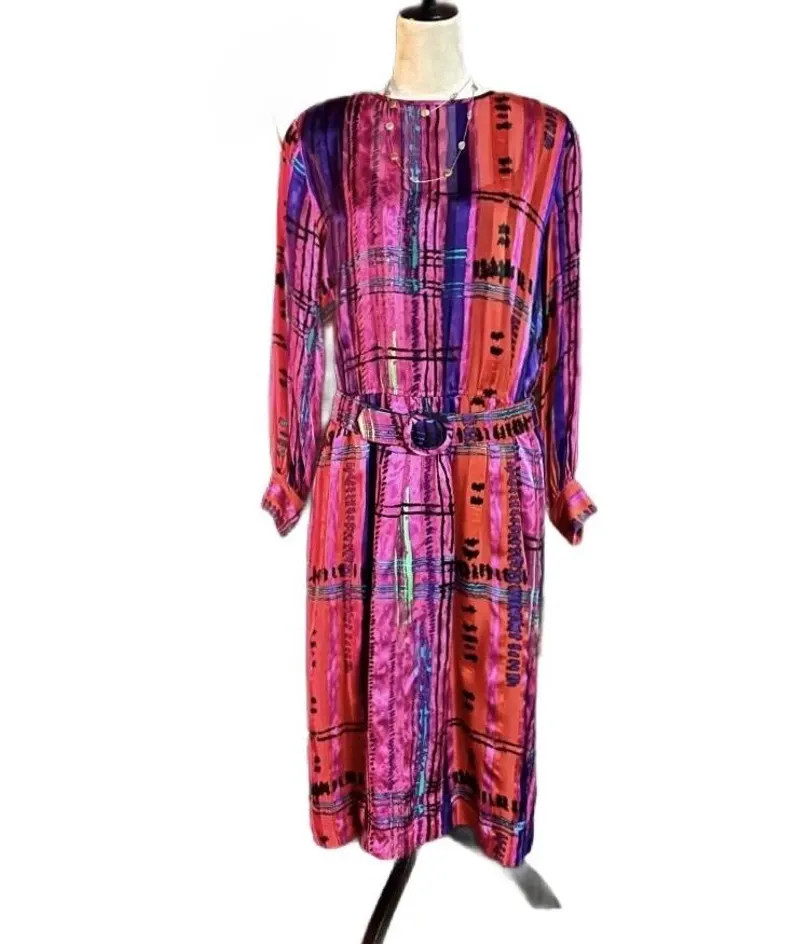 Anne Crimmins for Umi Collections ~ Women\u2019s Size 14 ~ Vintage (1970\u2019s) ~ Pink & Purple ... | Etsy (Global)