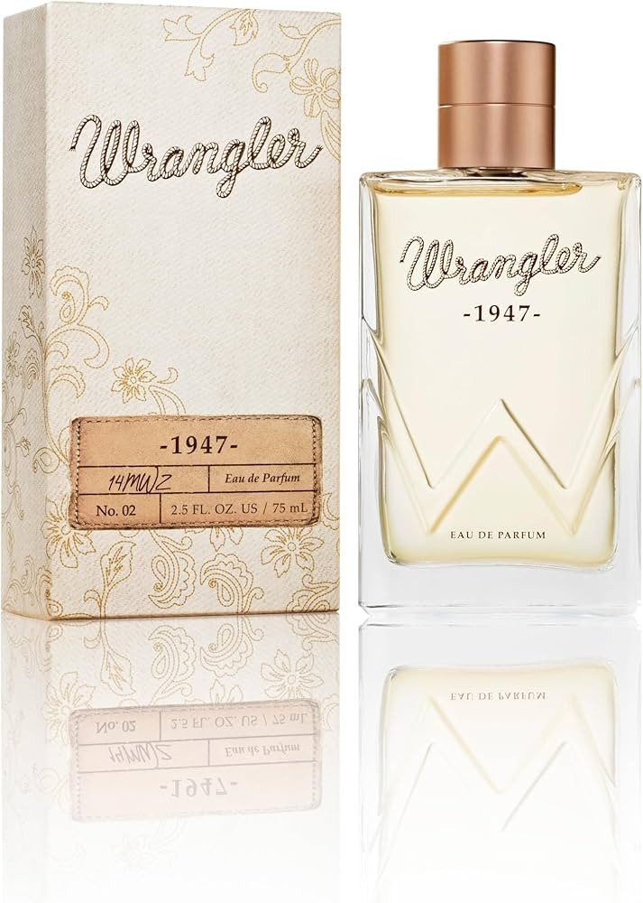 Wrangler 1947 Perfume by Tru Western, 2.5 fl oz, Jasmine, Denim, White Leather, and Amber Drops S... | Amazon (US)
