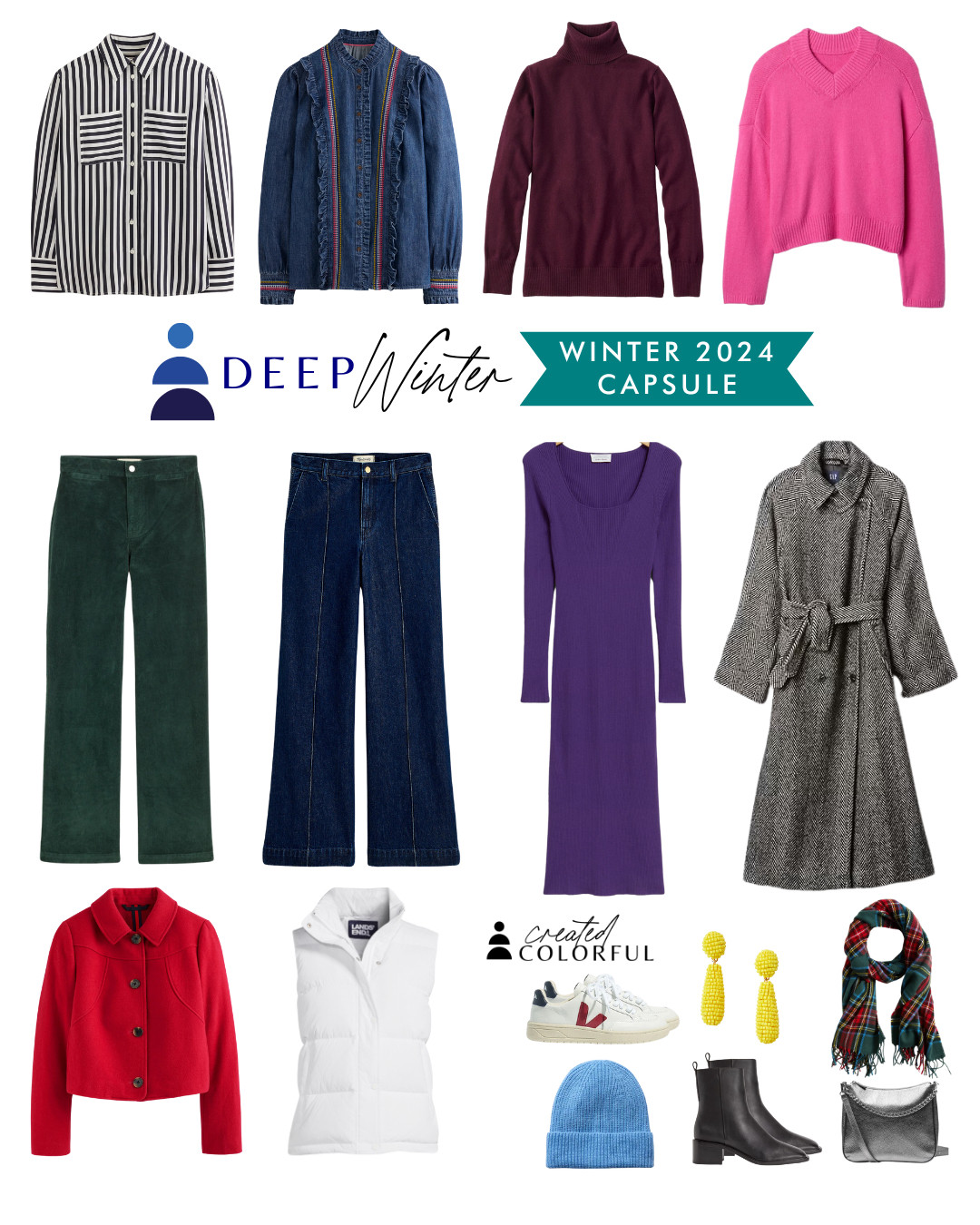 Our Deep Winter Capsule Wardrobe for Winter 2024 is here 👏❄️ 

Let your winter wardrobe match your energy with bold colors and cozy layers, perfect for work, running errands, or watching Hallmark Christmas movies.

Happy holidays from the content queens at Created Colorful 🫶 

#createdcolorful
 

#LTKStyleTip #LTKSeasonal #LTKHoliday