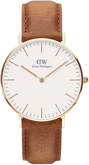 Daniel Wellington Classic Watch Rose Gold Leather | Amazon (US)