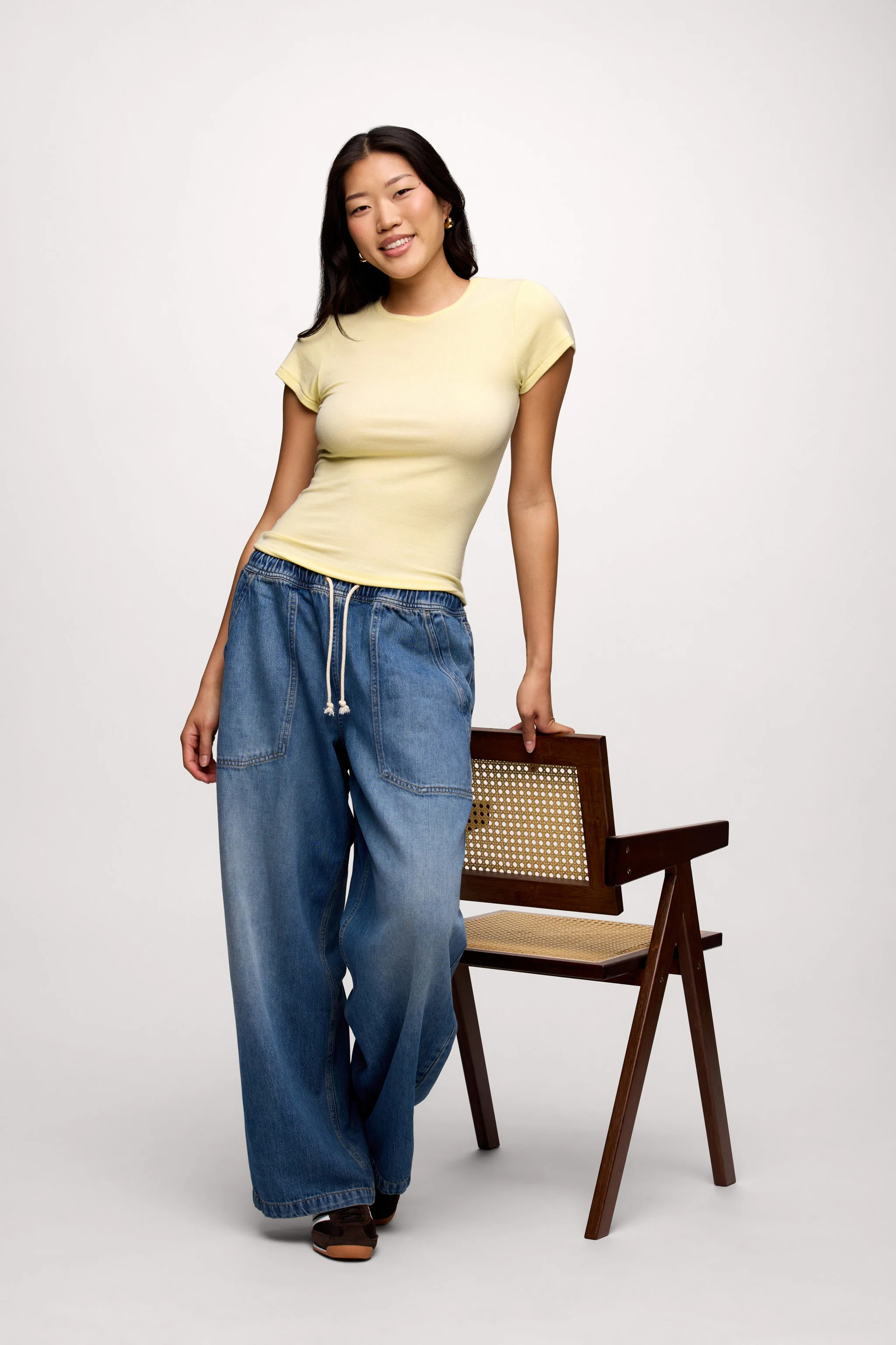 Slinky Rib Tee | Everyday Essential - Basic Ribbed Tee by nuuds | nuuds