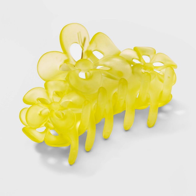Frosted Flower Claw Hair Clip - Wild Fable™ Yellow | Target
