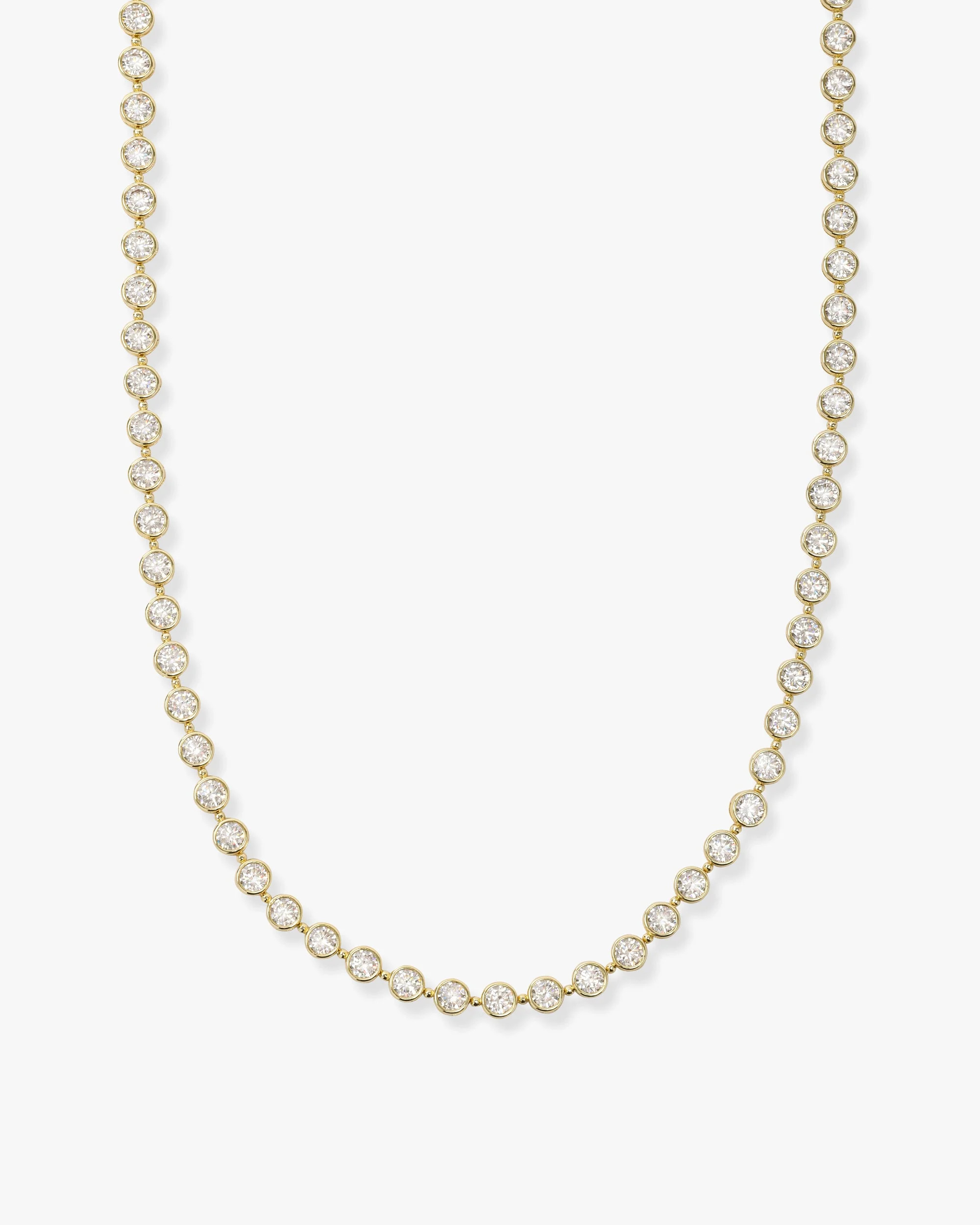 Mama Baroness Tennis Necklace 18" - Gold|White Diamondettes | Melinda Maria Jewelry