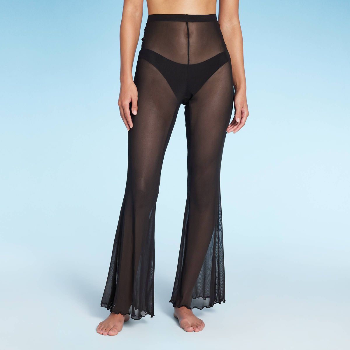 Women's Mesh High Waist Flare Cover Up Pants - Wild Fable™ | Target