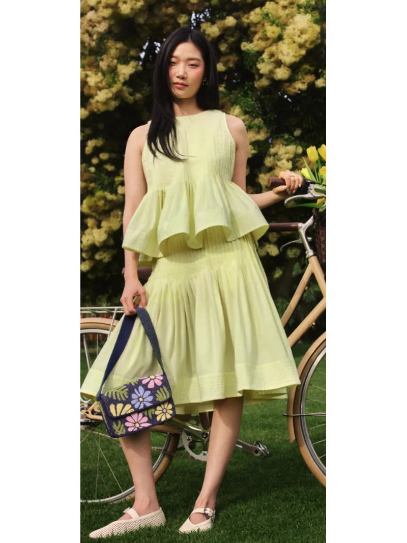 Free Assembly Women's Sleeveless Pintuck Peplum Top, Sizes XS-XXL | Walmart (US)