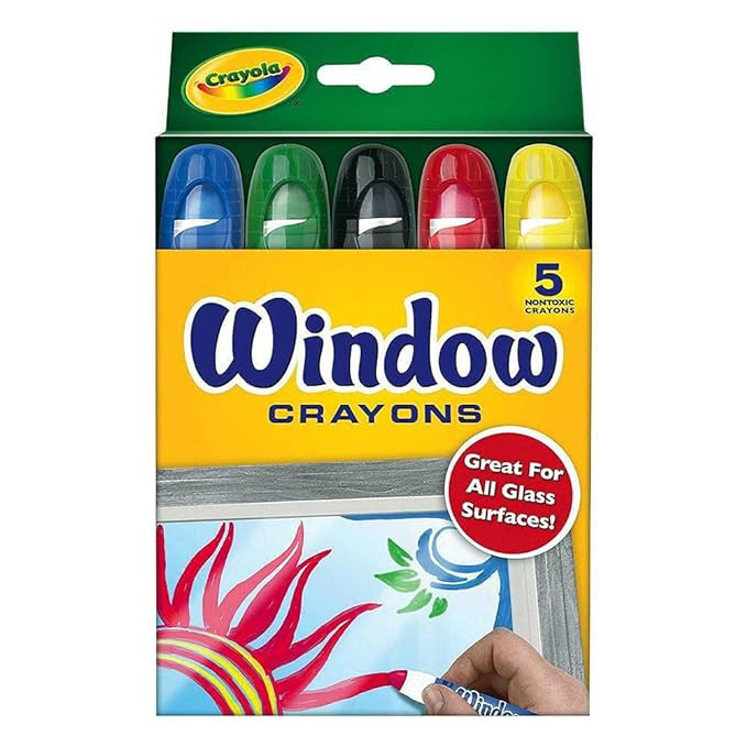Crayola Washable Window Crayons, Assorted 5 count | Amazon (US)