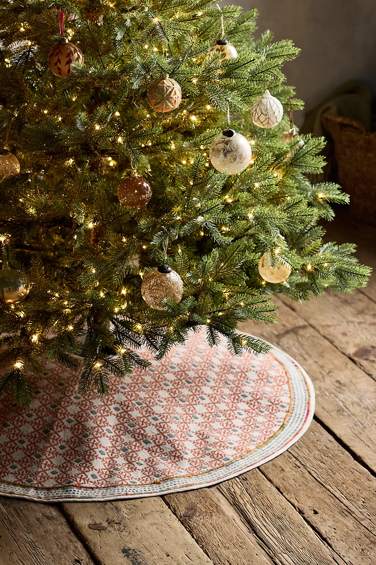 Folkloric Geo Cotton Tree Skirt | Anthropologie (US)