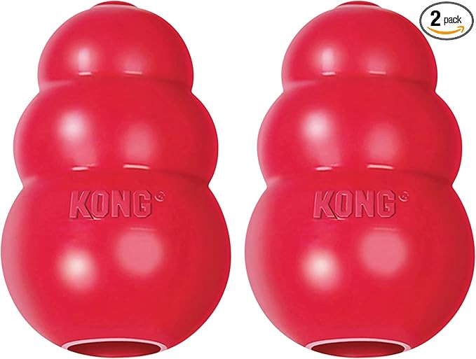 KONG Classic Stuffable Dog Toy - Fetch & Chew Toy for Dogs - Treat-Filling Capabilities & Erratic... | Amazon (US)