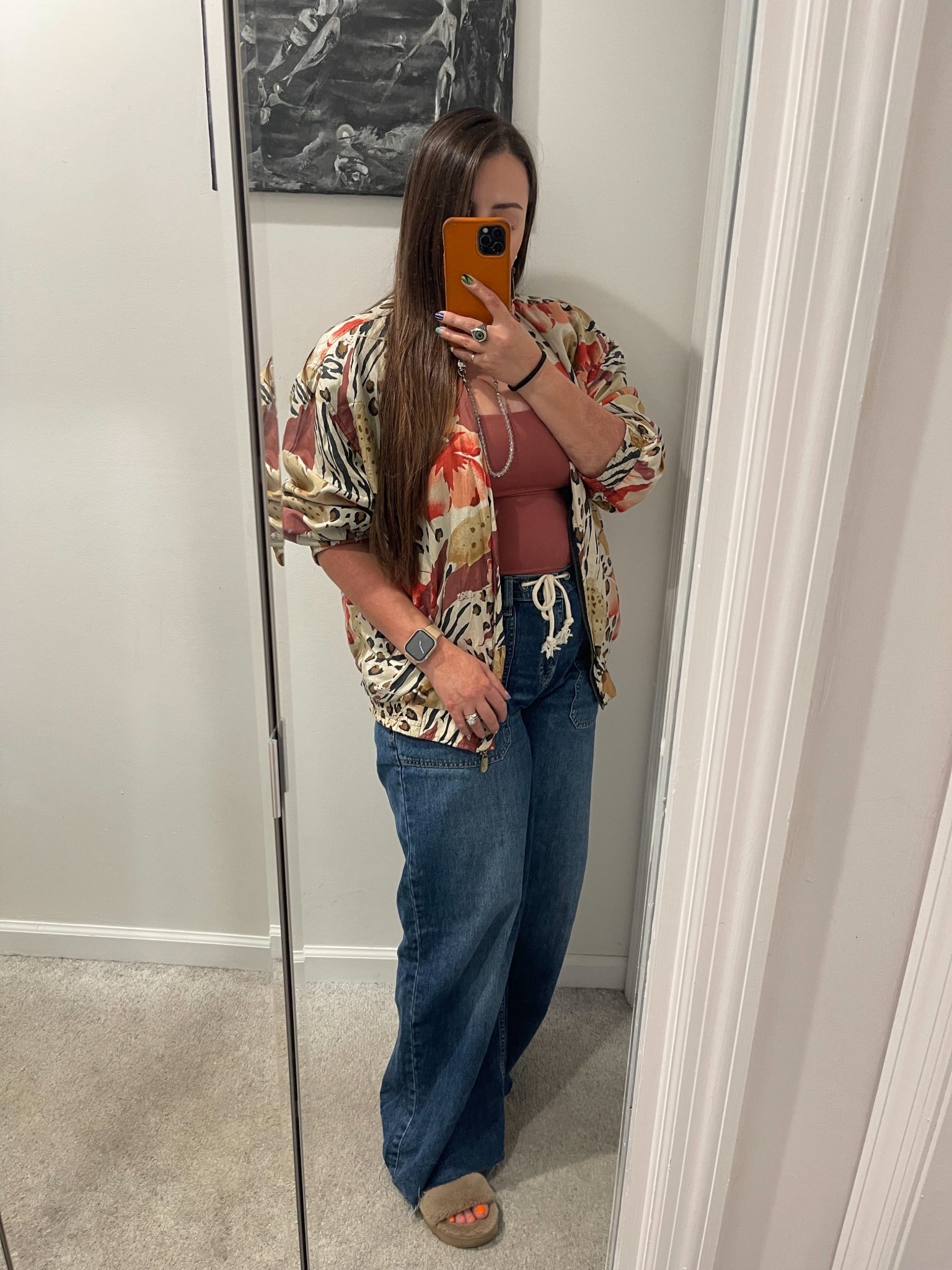 Casual Saturday Outfit 🐆🌺👖 
.
.
Jacket is thrifted! Linked some cool similar ones!

#LTKdayinmylife #LTKootd