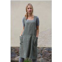 Linen Apron/Dress Work Wrap Linen Tunic Pinafore Tunic Over Jeans | Etsy (US)