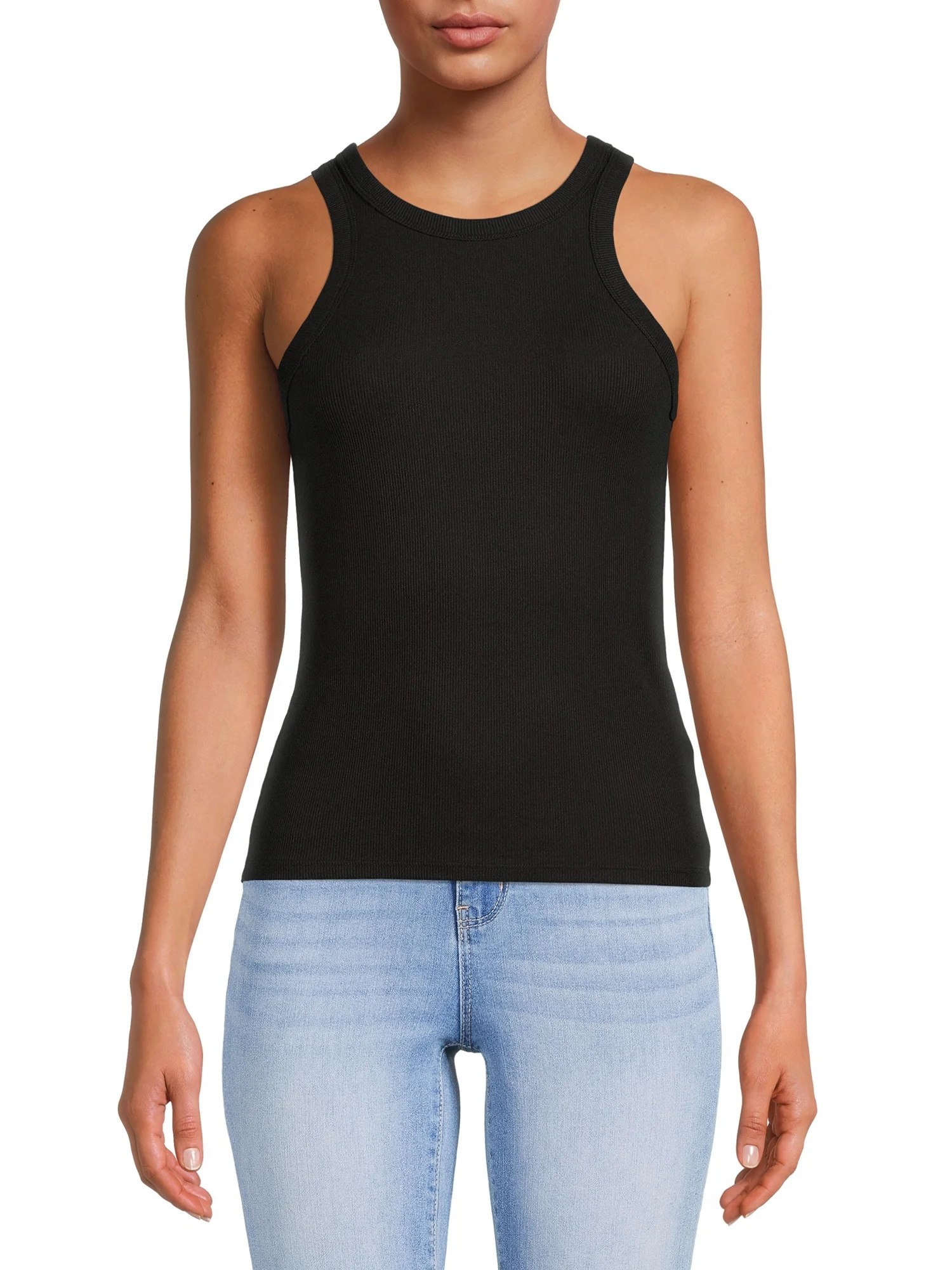 No Boundaries Juniors' High Neck Tank Top - Walmart.com | Walmart (US)