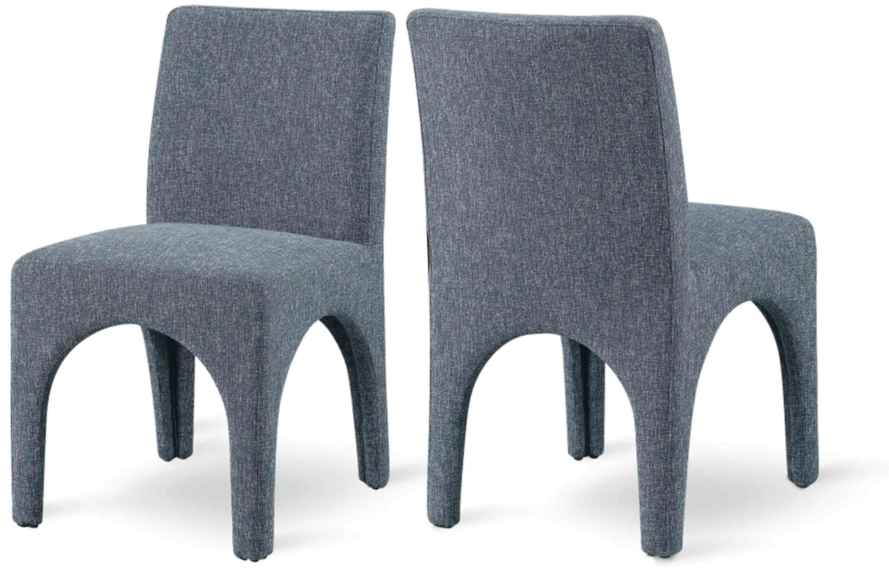 Huegel Linen Textured Fabric Dining Chair (Set of 2) | Wayfair North America