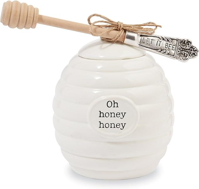 Mud Pie Honey Pot Serving Set, 4x3, Bee Hive | Amazon (US)