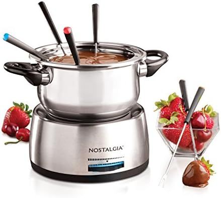 Nostalgia FPS200 6-Cup Stainless Steel Electric Fondue Pot with Temperature Control, 6 Color-Code... | Amazon (US)