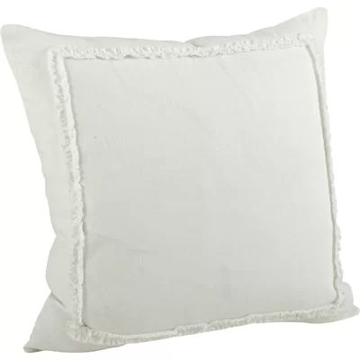 Argelis Ruffled Cotton Throw Pillow Color: Ivory | Wayfair North America