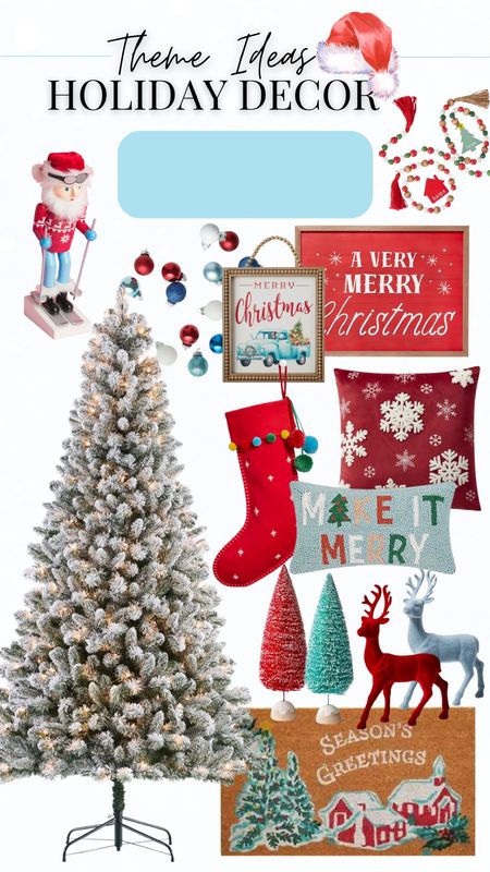 Blue and red holiday decor! This is such a fun combo! #christmas #christmasdecor #holiday #holidaydecor #home #redandblue 

#LTKSeasonal #LTKHoliday #LTKhome