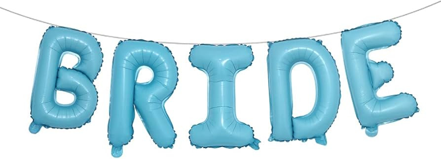 16 inch Multicolor Bride Letter Foil Balloon Wedding Bridal Shower Engagement Hen Party Decor Bac... | Amazon (US)