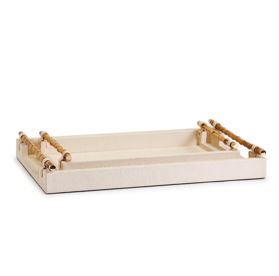 Cream & Bamboo Tray | Megan Molten