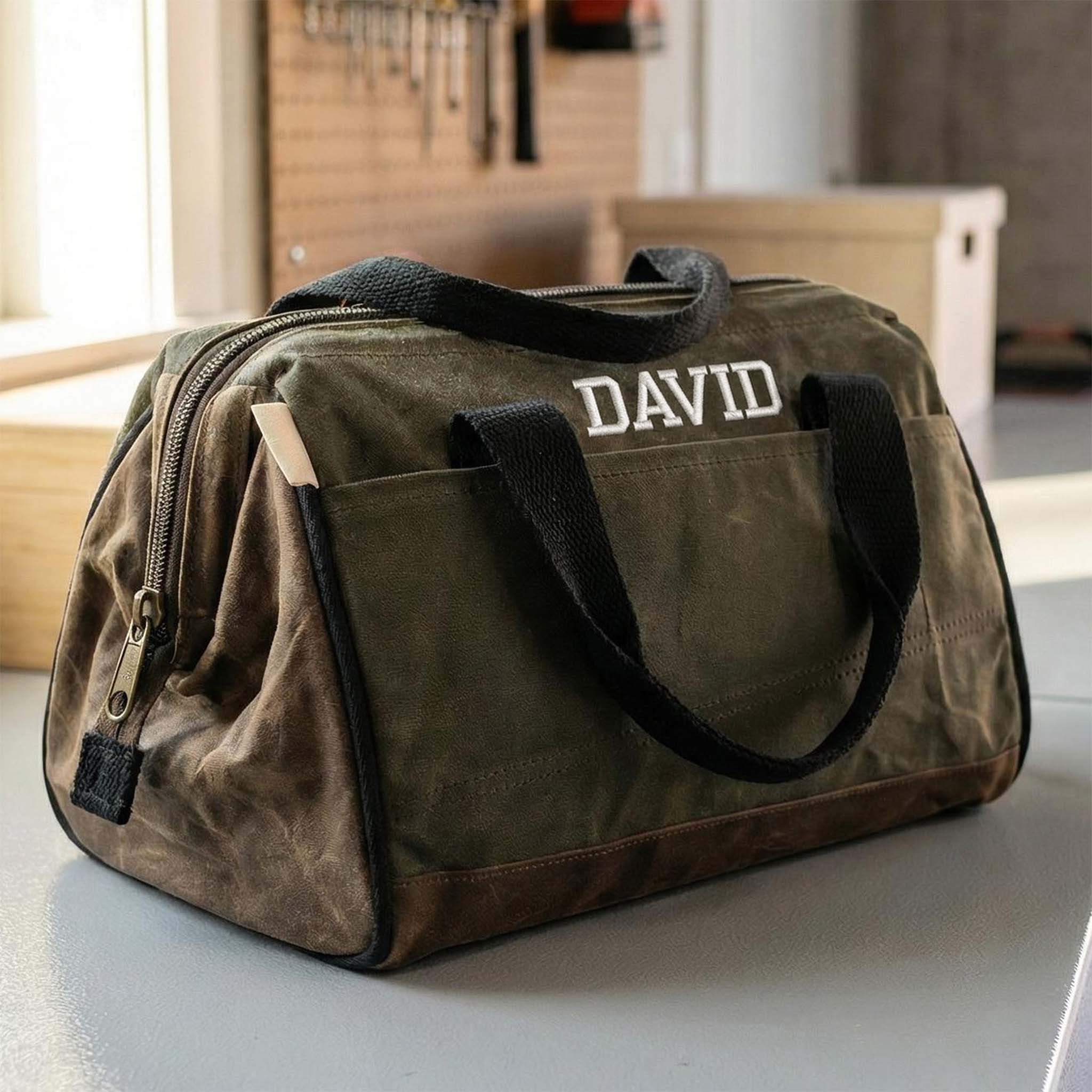 Kensley Heavy Duty Waxed Canvas Tool Bag 13 in | HomeWetBar.com
