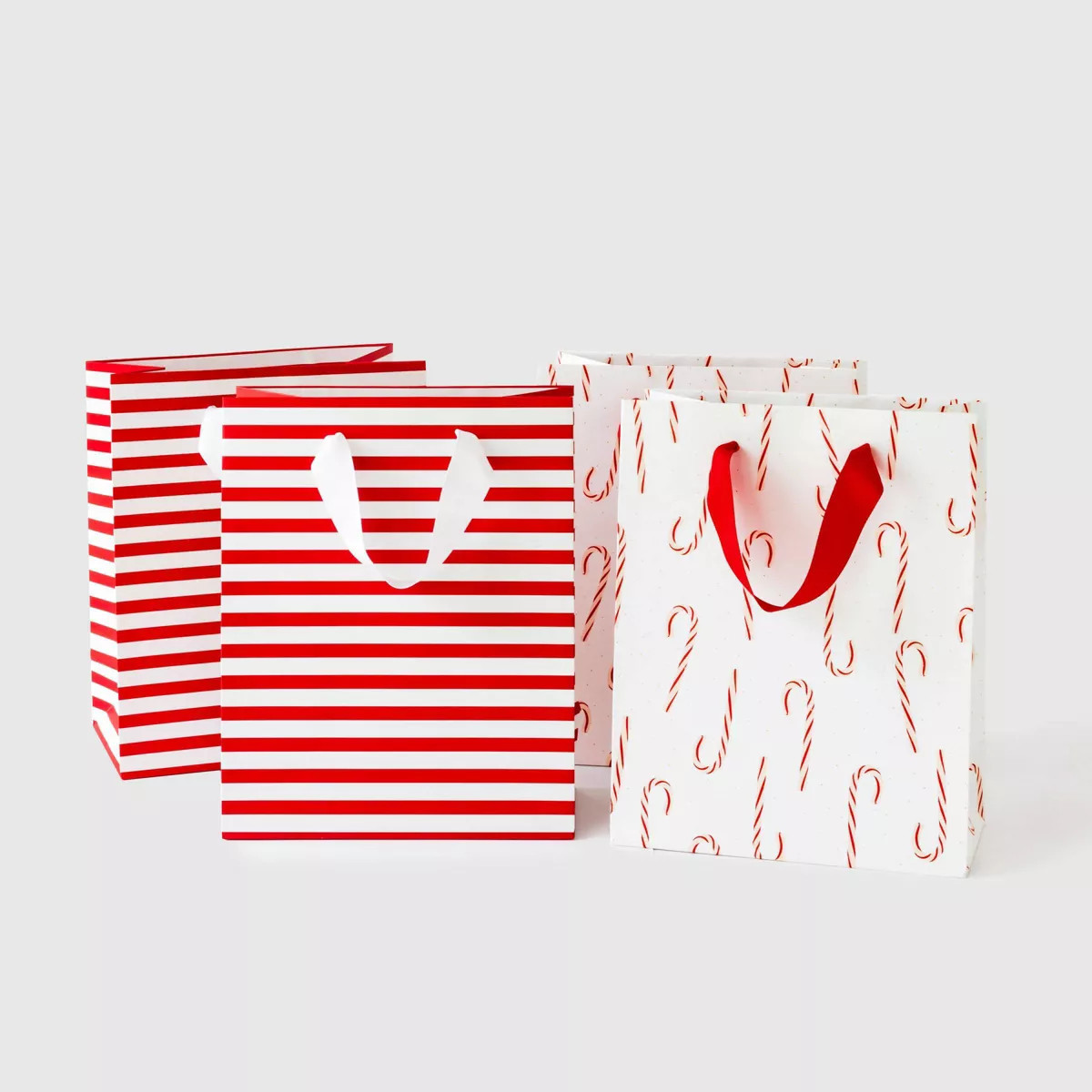 4ct Candy Cane and Stripe Cub Gift Bags - Sugar Paper + Target | Target